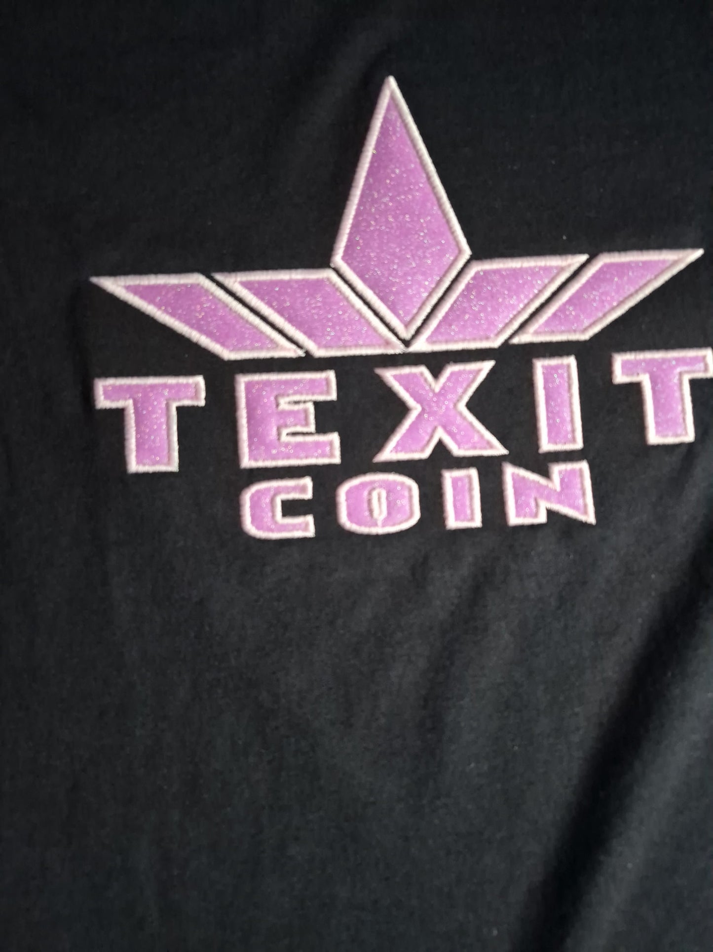 Womens Sparkly Texit Coin Tee