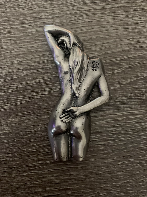 Beauty Hand poured silver