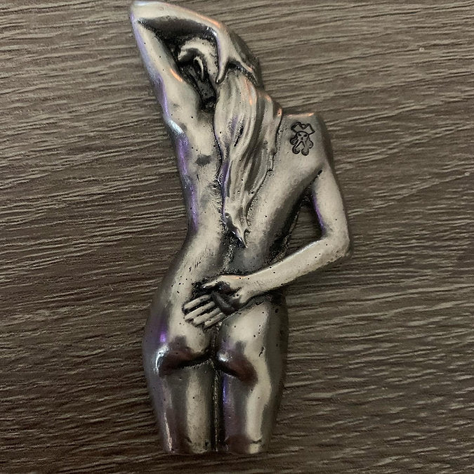 Beauty Hand poured silver