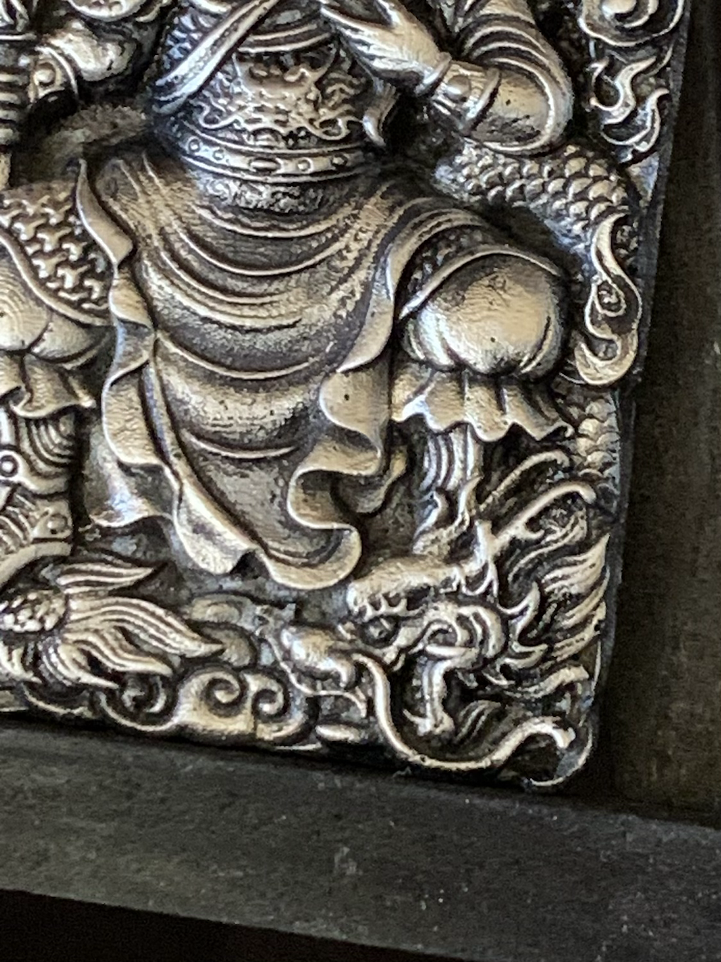Mythical Samuri (High Relief) Hand poured silver