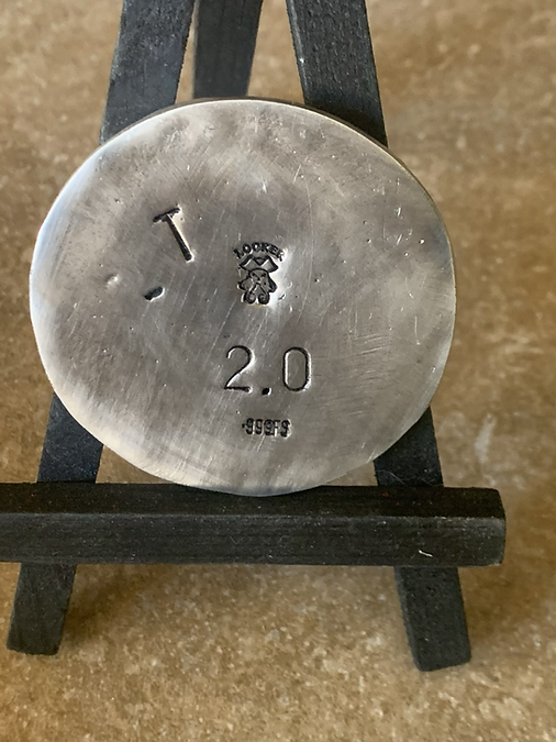 Second Amendment Round Hand poured silver