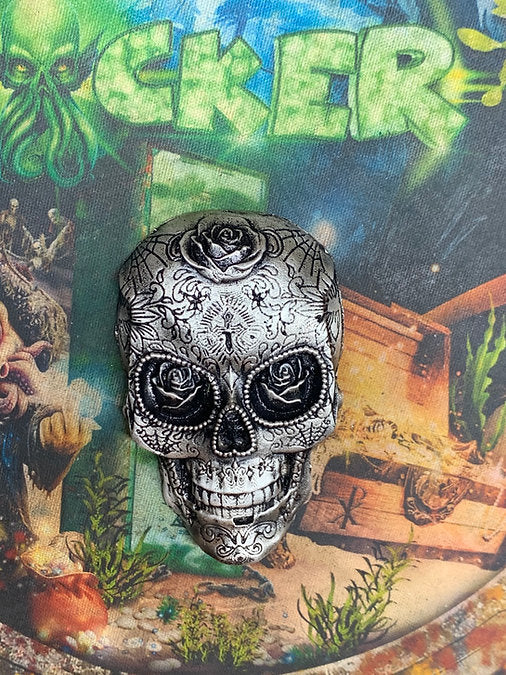 Silver Sugar Skull Hand poured silver
