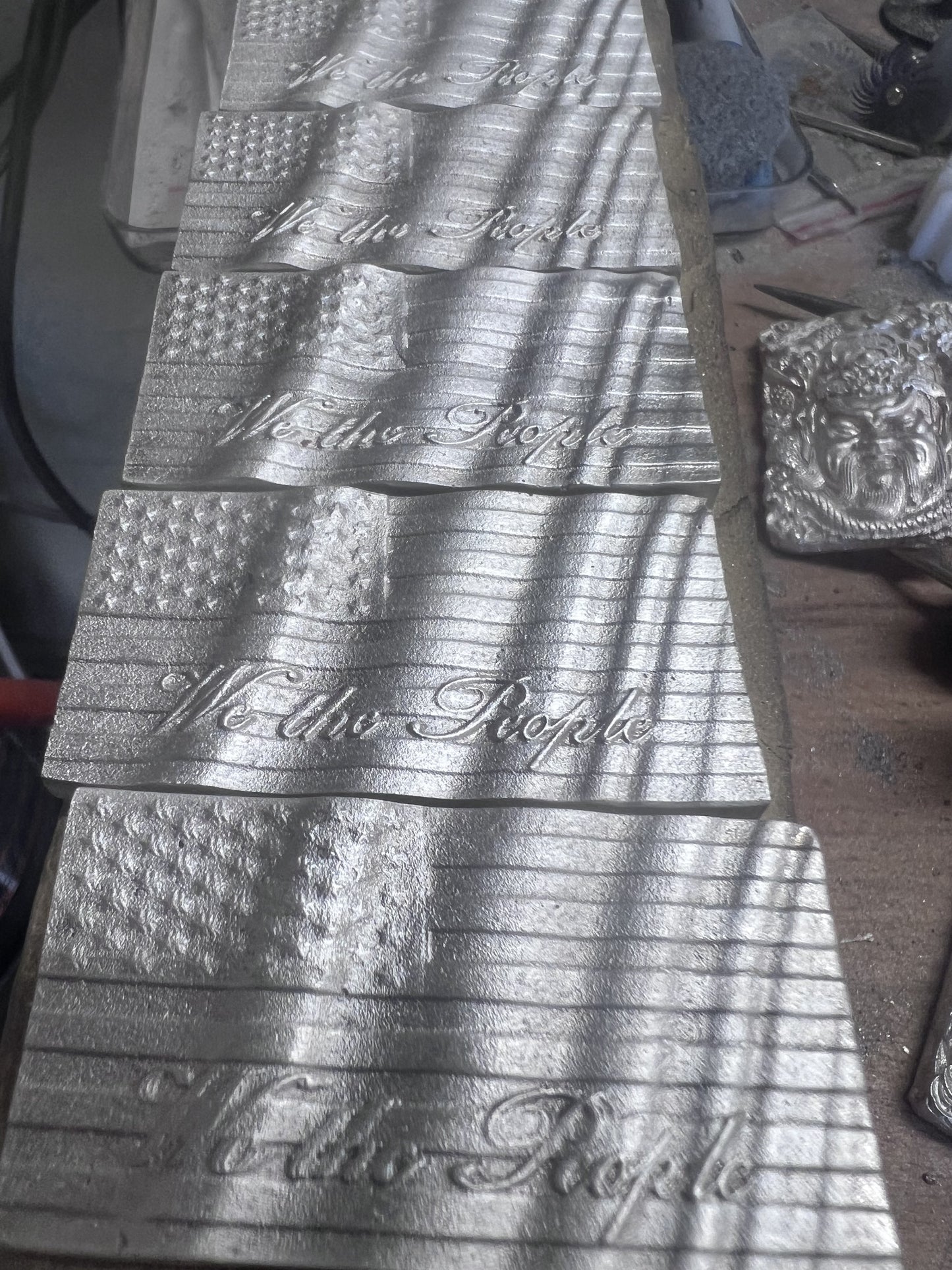 We The People Hand poured silver