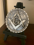Masonic Medallion Hand poured silver